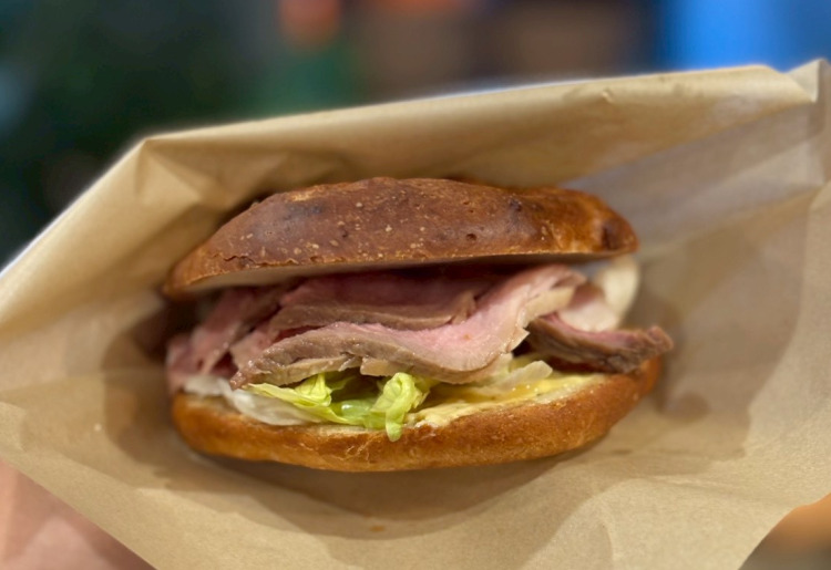 レアチャーシューのフォカッチャサンド